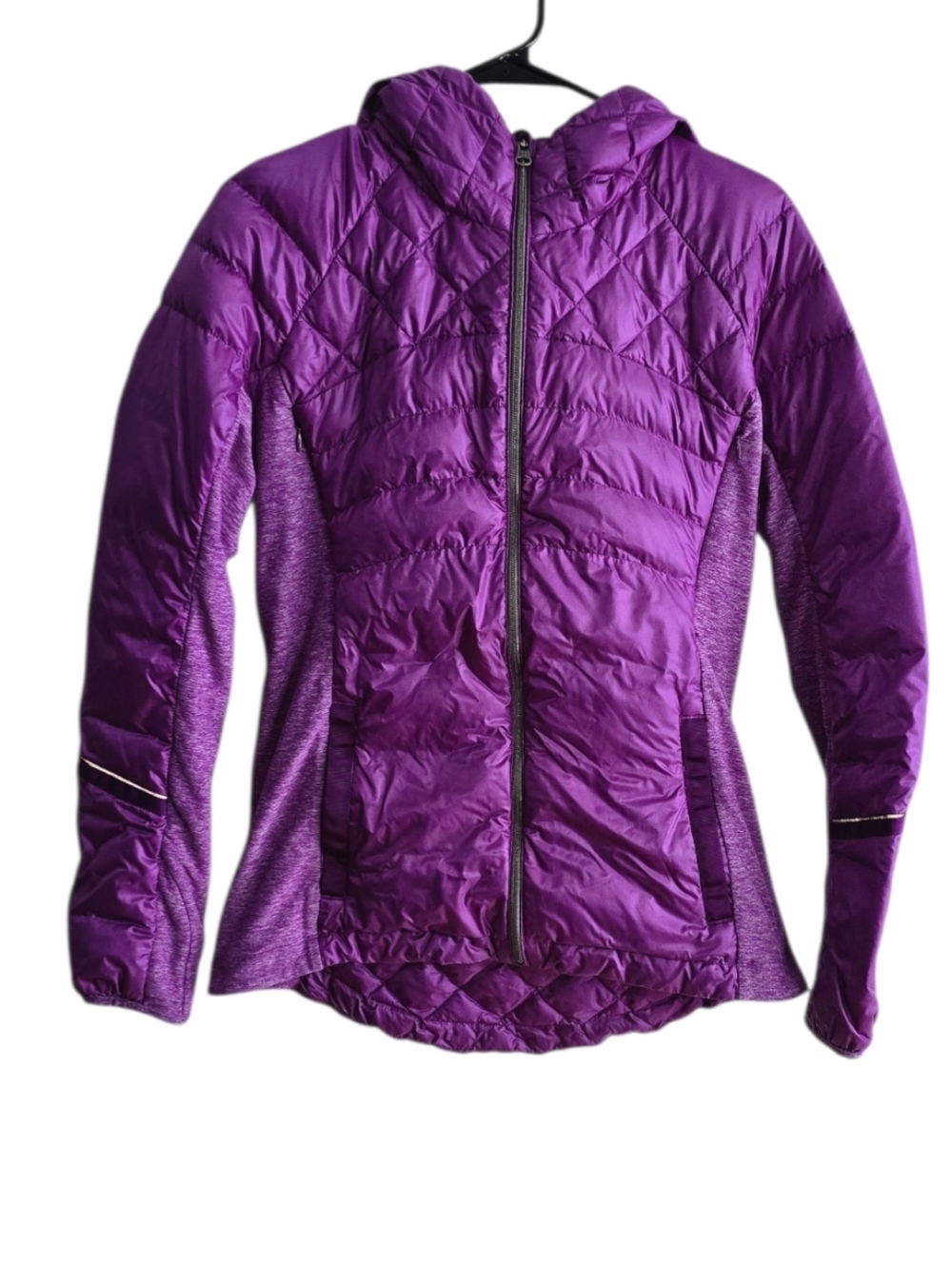 Lululemon Down For A Run Women’s Lightweight Quilted Hooded Jacket Purple SizeM